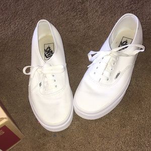 Vans all white , size 8 women’s